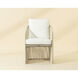 Allariz Greige / Stinson White Outdoor Dining Armchair